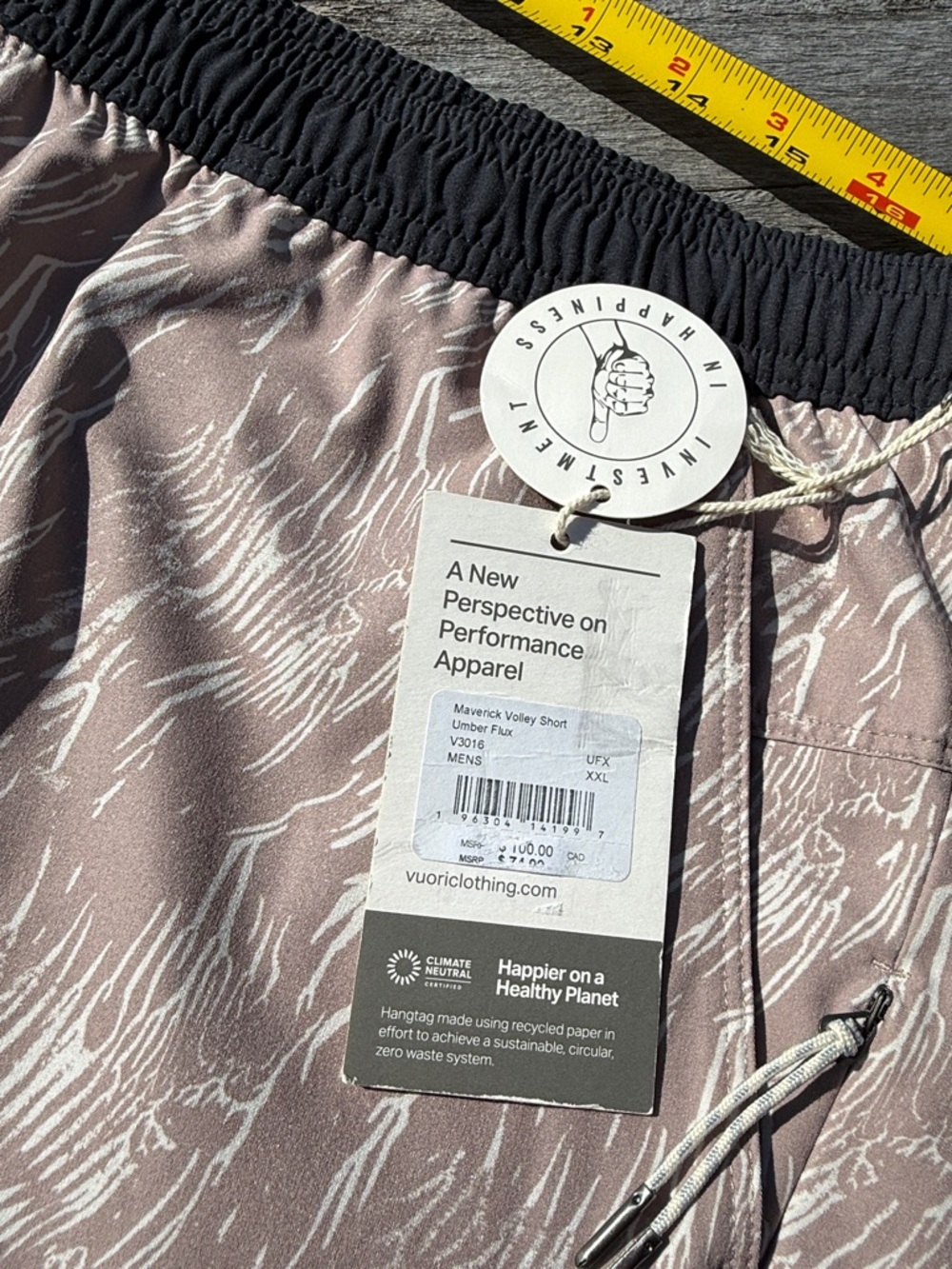 Vuori Maverick Volley Short XXL Umber Flux V3016 NWT Men’s Shorts nwt - Picture 3 of 5
